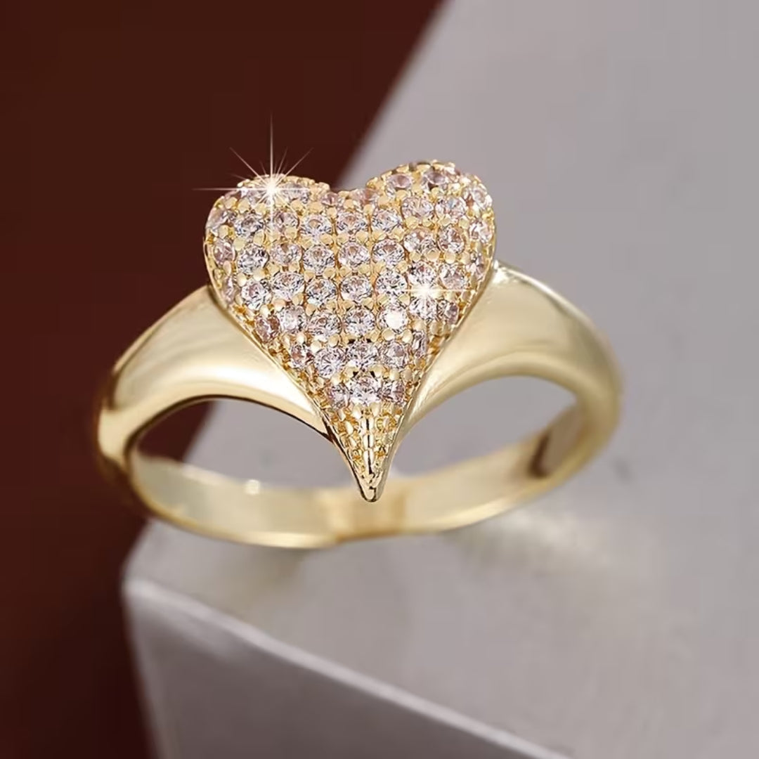 Pavé Heart Statement Ring