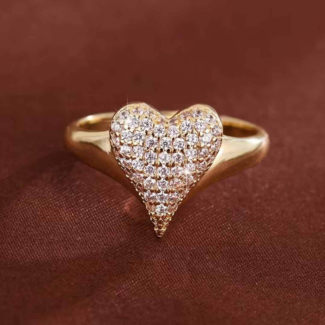 Pavé Heart Statement Ring