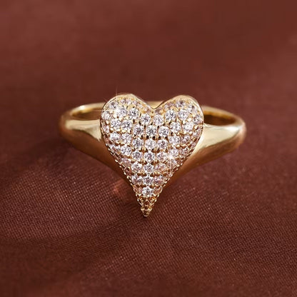 Pavé Heart Statement Ring
