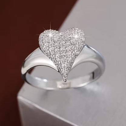Pavé Heart Statement Ring