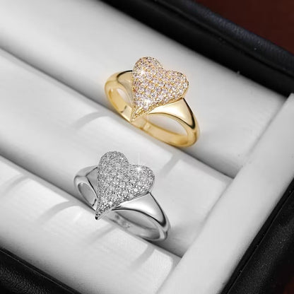 Pavé Heart Statement Ring