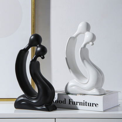 Scandinavian Abstract Figurine Creative Artistic Sculpture Modern Minimalist Living Room Entryway Wine Cabinet Home Decor