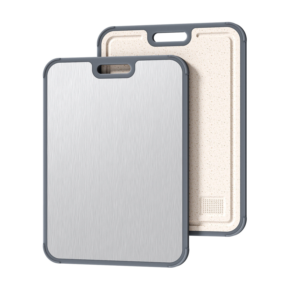 Double sided cutting board for household use with groove grinding and multifunctional vegetable cutting board