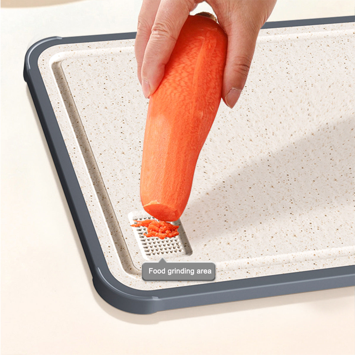Double sided cutting board for household use with groove grinding and multifunctional vegetable cutting board