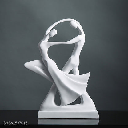 Scandinavian Abstract Figurine Creative Artistic Sculpture Modern Minimalist Living Room Entryway Wine Cabinet Home Decor