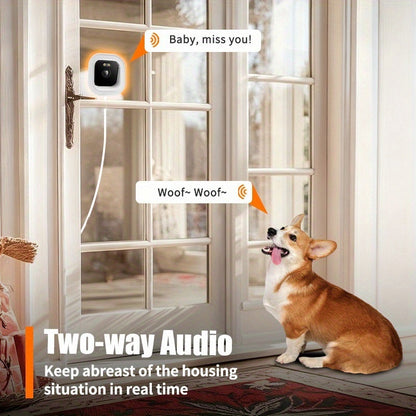 Night Vision Window Mount Smart Panoramic Camera for Home Security, HD Surveillance Camera