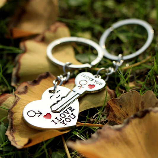 1 Pair Couple I LOVE YOU Letter Heart Key Chains