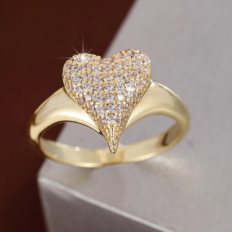 Pavé Heart Statement Ring