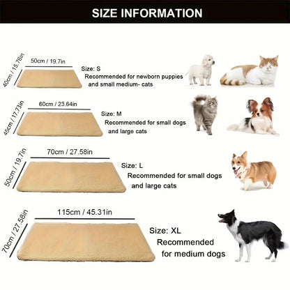 NONECN Self-Warming Pet Pad Blanket Anti-Slip Thermal Bed Mat