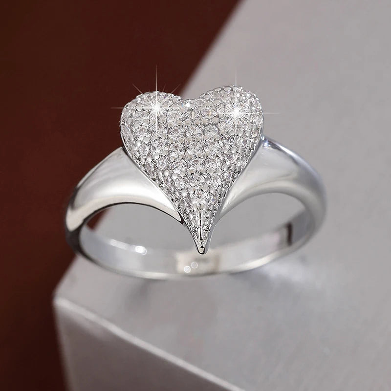 Pavé Heart Statement Ring